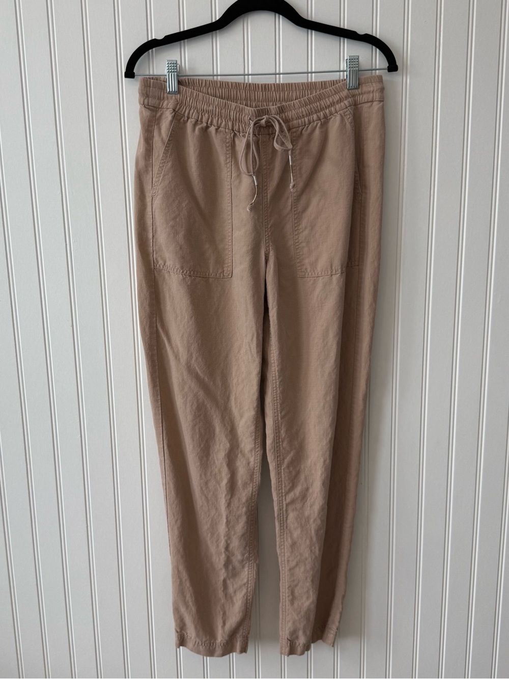 J. Crew Wide-Leg Seaside Pant Linen Tencel Size ST Small Tall Khaki Tan BF489